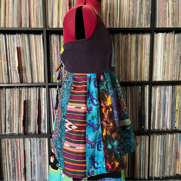 alien superstar patchwork apron top y2k phish 90s 👽 - Picture 3 of 13